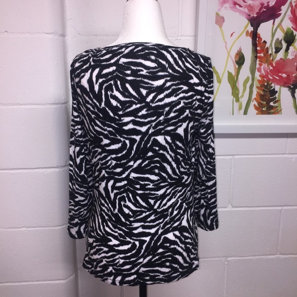 Michael Kors Womens shirt, size small, black/white - Picture 2 of 8